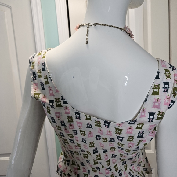 1950s vintage original novelty print skirt and top set 2 piece - Picture 4 of 8